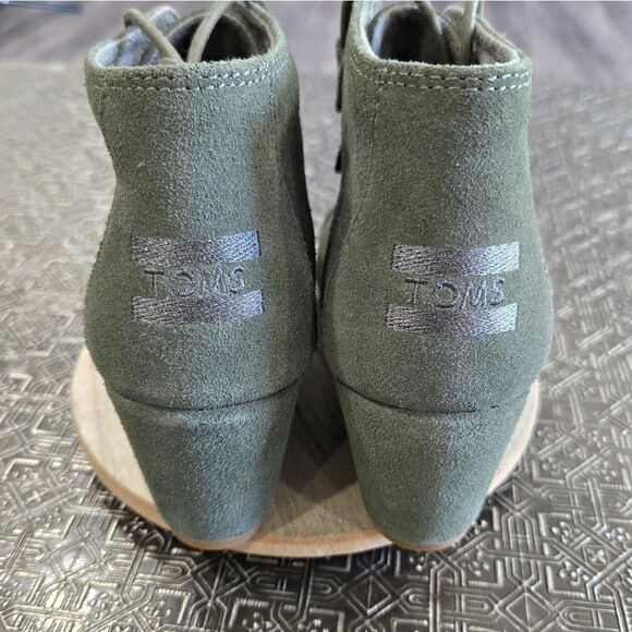 🐢 Toms Kala Green Suede Wedge. Size 6 - Picture 7 of 16